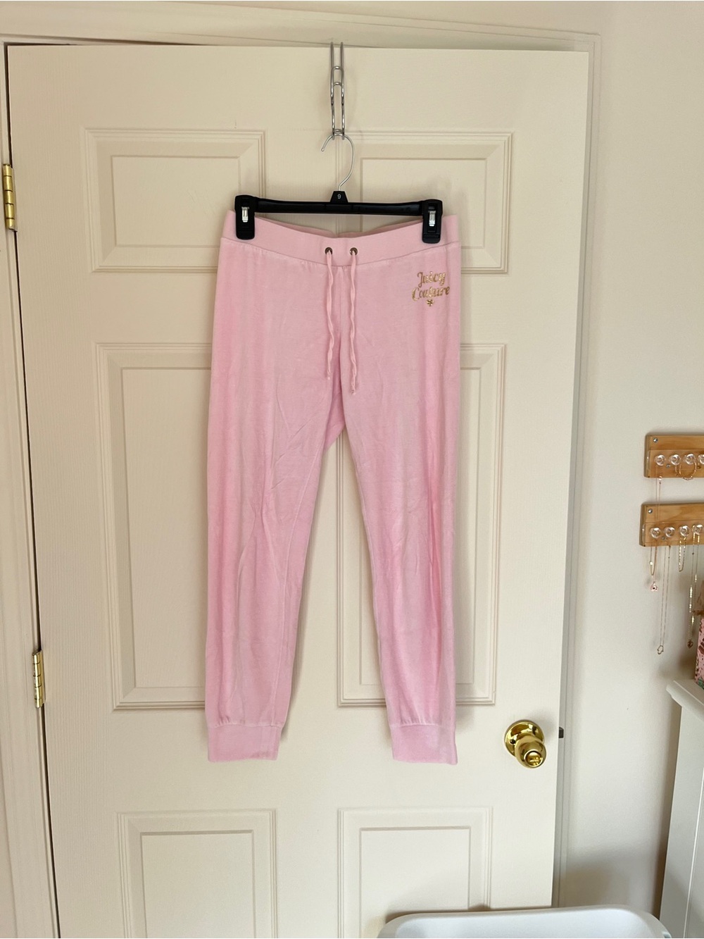 Juicy couture low rise velour baby pink pants joggers XS